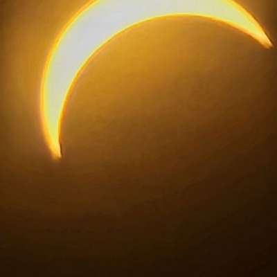 Sun partially eclipsed