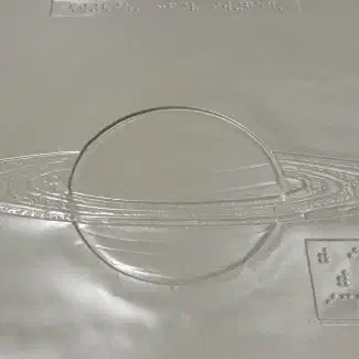 Saturn and rings to scale