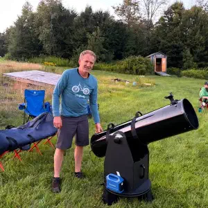NBAS president Kevin Marsh with his Dobsonian