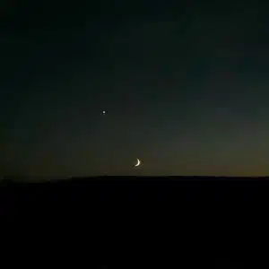 Moon and Venus - almost dark!