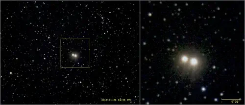 Proper motion of 61 Cyg year-over-year. IndividusObservantis, CC BY-SA 3.0, via Wikimedia Commons