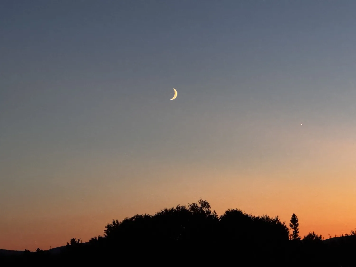 Moon and Venus in twilight