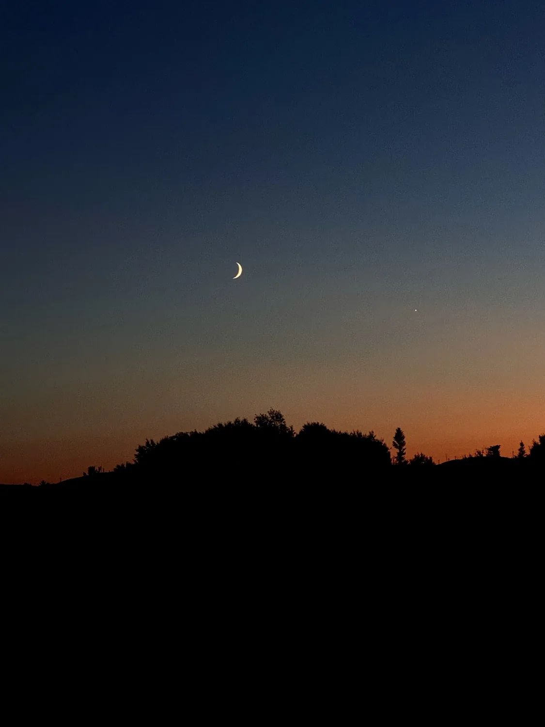 Moon and Venus in twilight
