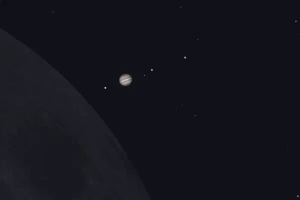 Jupiter fully clear again, 5:32 AM EDT