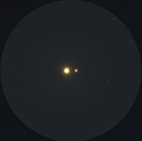 Simulation of a 130x eyepiece view of η Cas