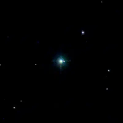 Neptune imaged with a smart telescope, a small bluish point among the stars